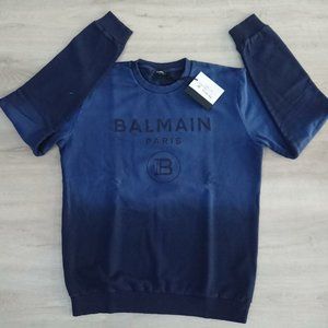 Balmain Men Navy Blue Sweatshirt
